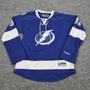 Tampa Bay Lightning Hockey Jersey Womens Large Blue NHL Steven Stamkos 91 Reebok